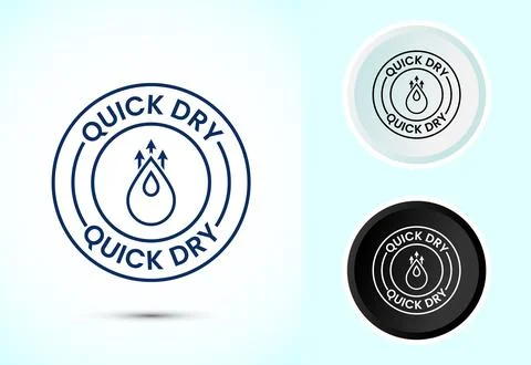 Quick dry icon design illustration. Fast dry cleaning service sign Stock Illustration