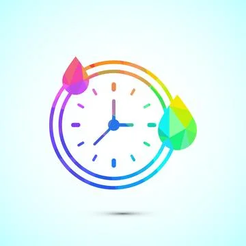 Quick dry icon design illustration. Fast dry cleaning service sign, low pol.. Stock Illustration