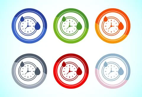 Quick dry icon design illustration. Fast dry cleaning service sign, 6 color.. Stock Illustration