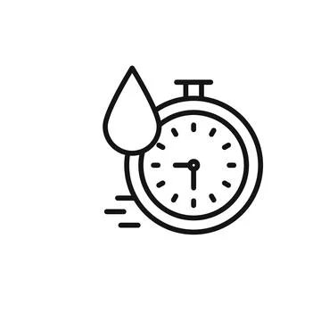 Quick dry icon outline collection in black and on white background Stock Illustration