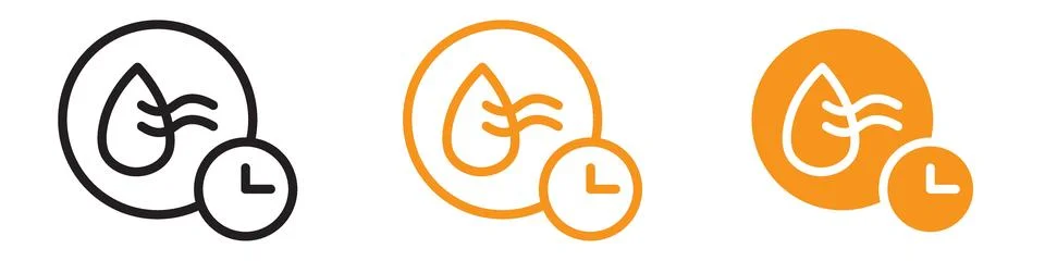 Quick Dry Icon Set Rapid Drying Illustrations for Clothing and Textile Projec Stock Illustration