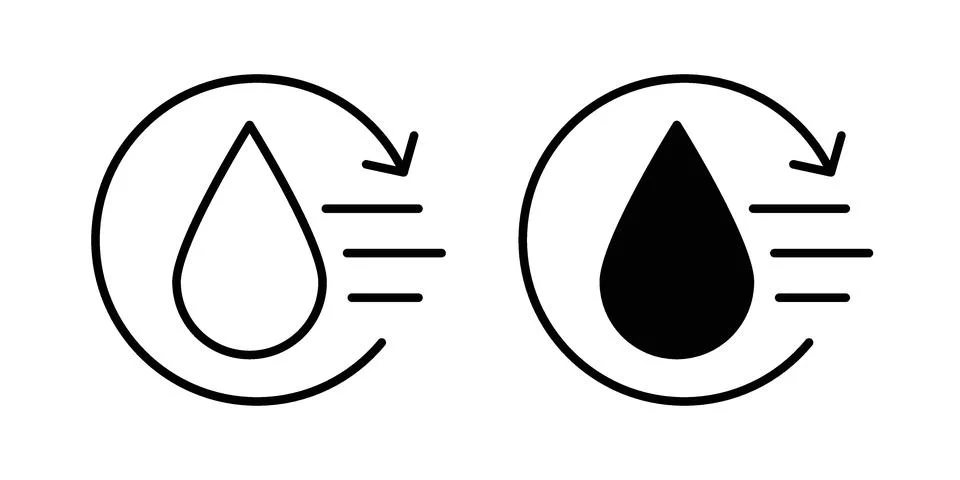 Quick dry icon set. Vector EPS 10 Illustrazione stock