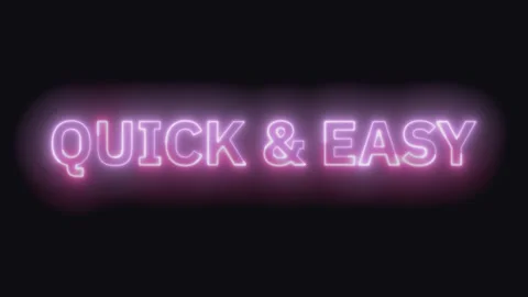 Quick &amp; Easy Text Seamless Loop 4K Stock Footage 307683075