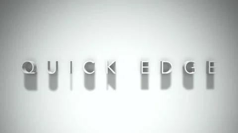 Quick edge 3D title animation with shadows on a white background Stock Footage 297569494