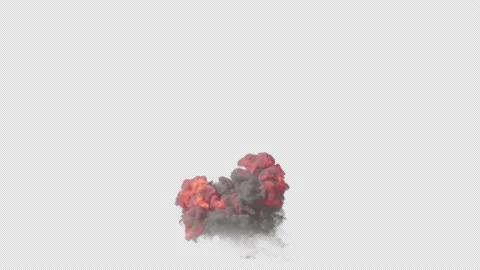 Quick Explosion With Alpha 02 Stock Footage 138634155