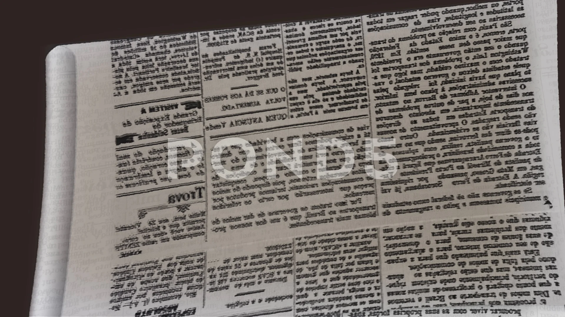 Quick eye-catching animation of a generic newspaper, fresh off the press