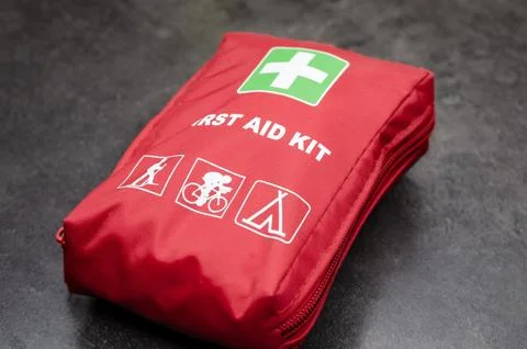 Quick first aid kit for short trips . Stock Photos