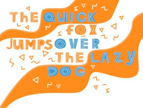 The quick fox jumps over the lazy dog Stock Illustration
