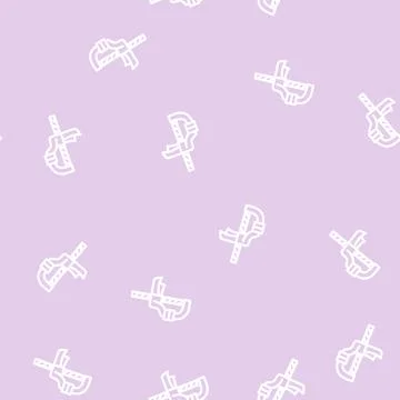 Quick grip clamp line vector seamless pattern Stock Illustration