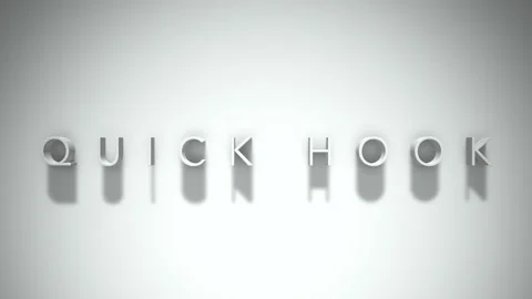 Quick hook 3D title animation with shadows on a white background Stock Footage 297569071