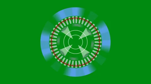 Quick HUD element animation - green black screen Stock Footage 33649868