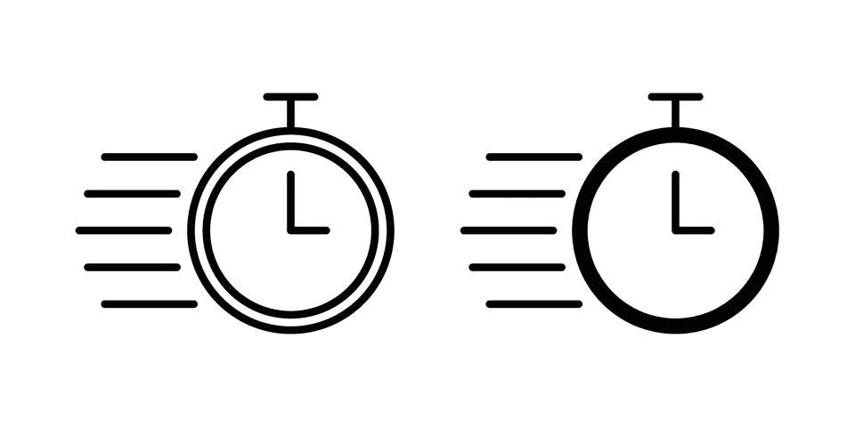 Quick icon pack with silhouette and stroke web icons Stock Illustration