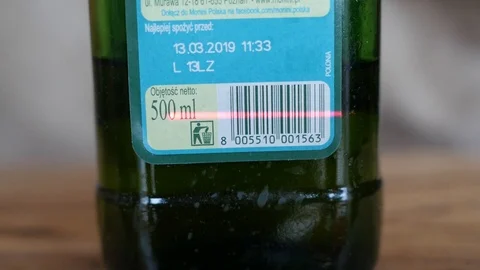 Quick laser barcode scanning Video stock 88574251