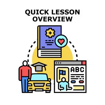 Quick lesson overview of driving education course Stock Illustration