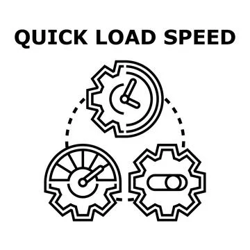 Quick load speed optimization performance concept illustration Stock Illustration