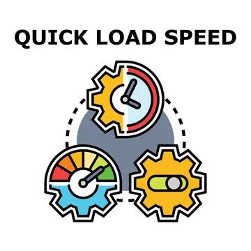 Quick load speed optimization performance concept illustration Illustrazione stock