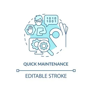 Quick maintenance turquoise concept icon 库存插图