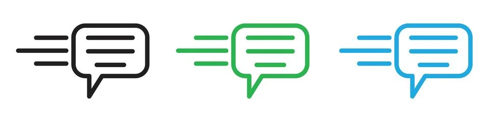 Quick Message icon line art vector Illustrazione stock