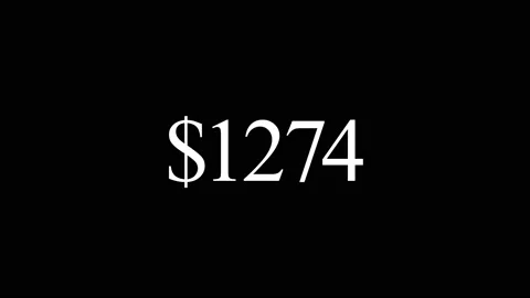 Quick money count, in dollars, five thousand, from zero, on a black background Stock Footage 169601966