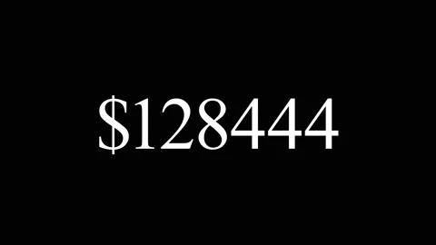 Quick money count, in dollars, five hundred thousand, from zero,black background Video stock 169602053