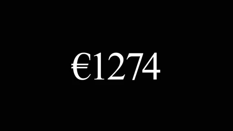 Quick money count, in euros, five thousand, from zero, on a black background Stock Footage 169601964