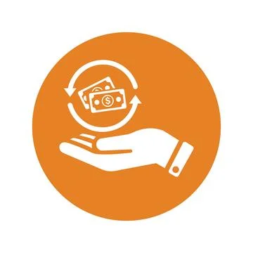 Quick money exchange vector icon, vector graphics for various use. Stock Illustration