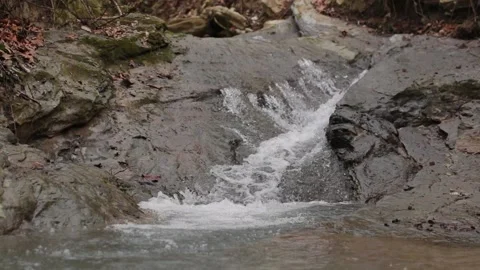 Quick mountain stream among stones Stock Footage 144919007