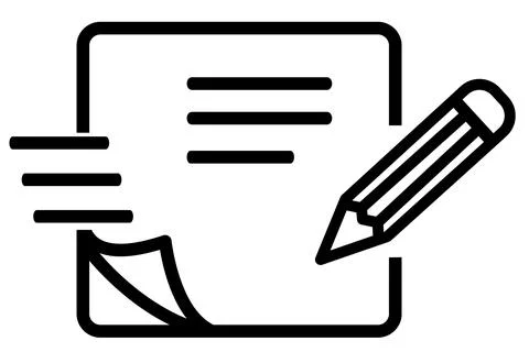 Quick note icon. A note-taking icon for quick reminders and documentation. Stock Illustration