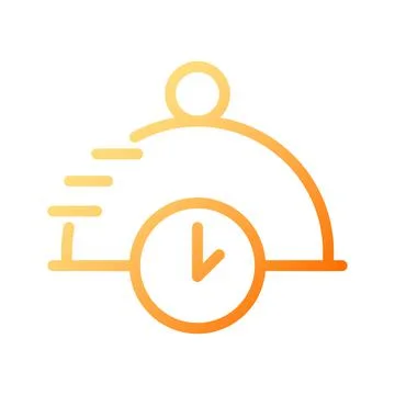 Quick order delivery pixel perfect gradient linear vector icon Ilustração Stock