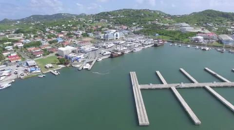 Quick pan and view of St Lucia Video stock 61860322