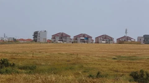 Quick panoraming of Beer Sheva buildings Stock Footage 48890936