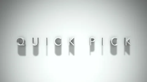 Quick pick 3D title animation with shadows on a white background Stock Footage 297568921