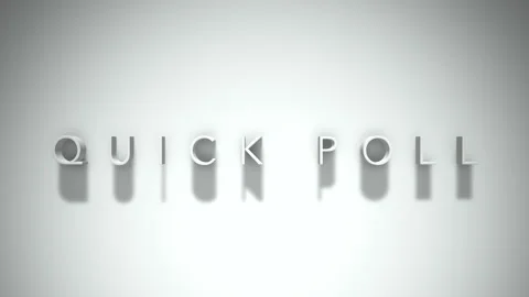 Quick poll 3D title animation with shadows on a white background Video stock 297666565