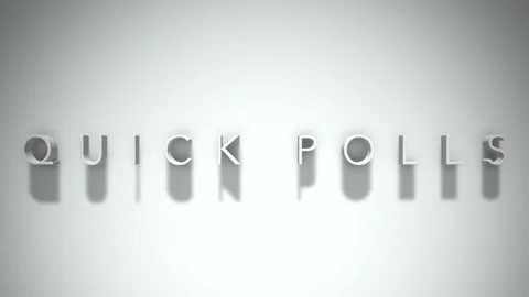 Quick Polls 3D title animation with shadows on a white background Video stock 296712060