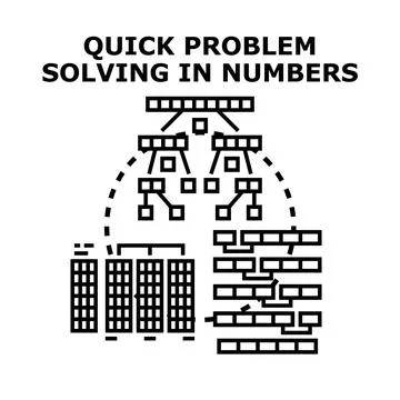 Quick problem solving using data analysis concepts Stock Illustration