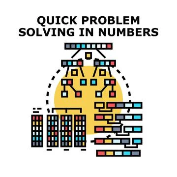 Quick problem solving using data analysis concepts Stock Illustration