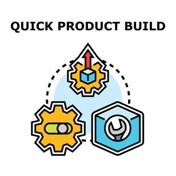 Quick product build development process agile solution concept Stock Illustration