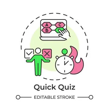 Quick quiz multi color concept icon Ilustração Stock