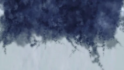 Quick rain with thunder and lightning Stock Footage 73116252