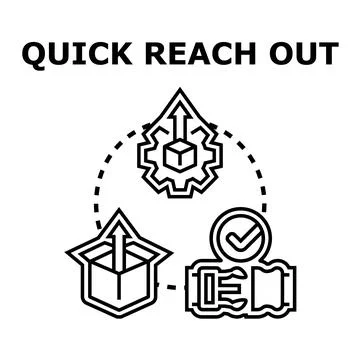 Quick reach out strategy for efficient delivery Stock Illustration