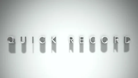 Quick record 3D title animation white text on a white background Stock Footage 299423205