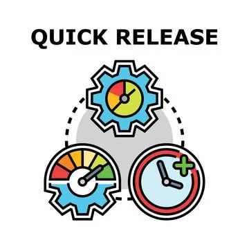 Quick release concept showing fast delivery process 库存插图