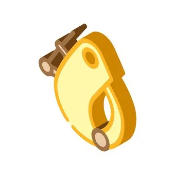 Quick release mechanism isometric icon vector illustration Illustrazione stock