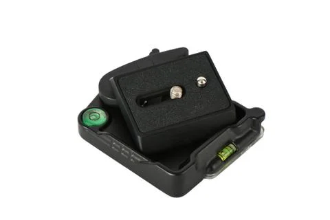 Quick release plate with level measuring tools. Stock Photos