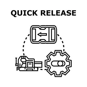 Quick release system vector concept illustration Illustrazione stock