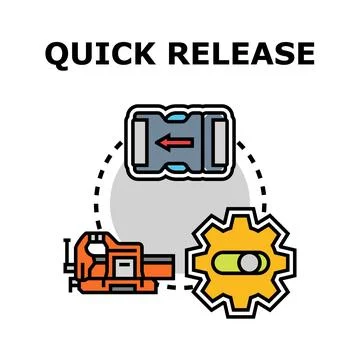 Quick release system vector concept illustration Illustrazione stock