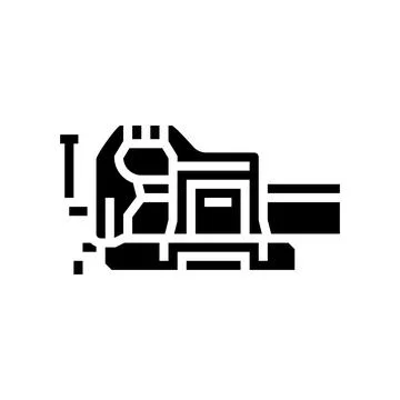 Quick release vice glyph icon vector illustration Stock Illustration