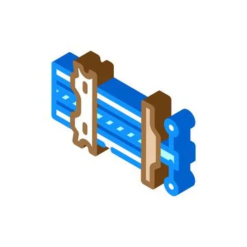 Quick release vice isometric icon vector illustration Stock Illustration