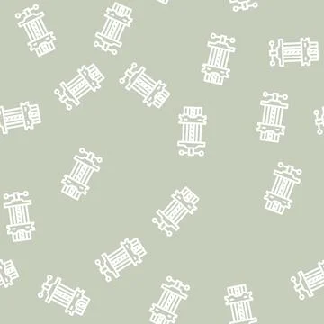 Quick release vice line vector seamless pattern Stock Illustration