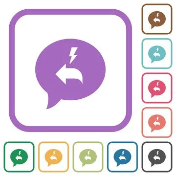 Quick reply message simple icons Illustrazione stock